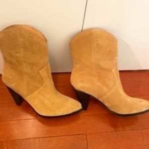 Joie Tan Suede Cowboy Boots, Never been worn, Size EUR 38 / USA 8 (garner boot)